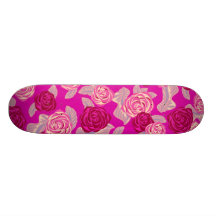Pink Roses - Pretty Skateboard For Women