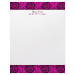 pink roses stationery template - customizable
