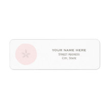 Pink Sand Dollar Wedding Address Label