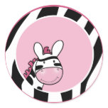 PINK SASSY ZEBRA STRIPE Envelope Seals