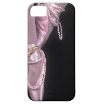 pink satin ballet toe shoes iPhone 5 case