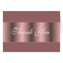 Pink Satin ribbon thank you Greeting Card