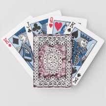 pink satin tatting card decks