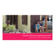 Pink Save the Date Photocard Photo Cards