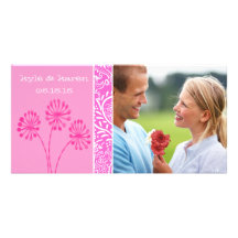 Pink Save the Date Picture Card