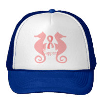 Pink Sea Horses hats