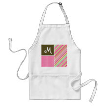 Pink & Seafoam Gren Stripes; Striped Apron