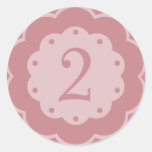 Pink Second Birthday Cupcake Toppers Stickers DIY