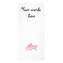 Pink shark customized rack card