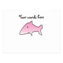 Pink shark postcard
