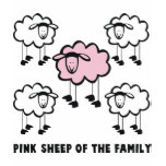 Pink Sheep Of The Family t-shirts