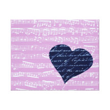 Pink Sheet Music Canvas Prints
