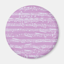 Pink Sheet Music Magnets