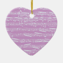 Pink Sheet Music Ornaments