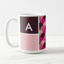 Pink Shells; Japanese Shell Design Mug