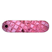 Pink Shiny Diamonds Sissy Girly Girl Skateboard