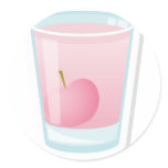 Pink shot with cherry stickers