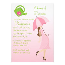 Pink Showers Mom To Be Baby Shower Invitation