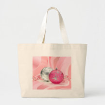 PINK & SILVER ORNAMENTS by SHARON SHARPE Canvas Bags