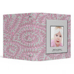 Pink & Silver Swirls Photo Frame Baby Album binders
