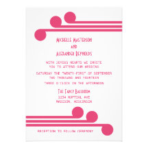 Pink Simple Deco Chic Wedding Invite