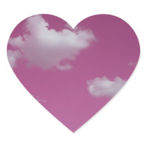pink skies heart stickers