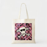 Pink Skull and Crossbones with Hearts and Bow Bags