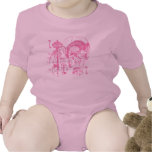 Pink Skull and Key Collage Tshirts