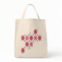 Pink Skull Argyle Bag
