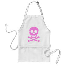 Pink Skull & Crossbones Aprons