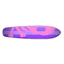 Pink Skull & Crossbones Skateboard