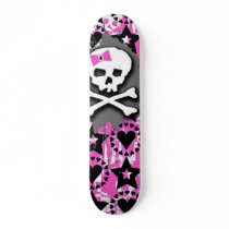 Pink Skull Skateboard