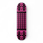 Pink Skulls Invasion on Black skateboards