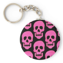 "Pink Skulls" Key Chain