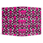 Pink Skulls & Stars Vinyl Binder