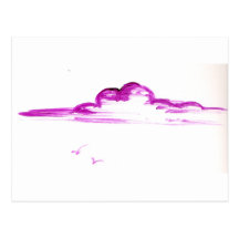 pink sky post card