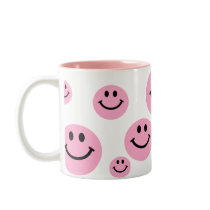 Pink Smiley Faces Mug