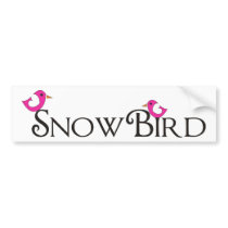 Pink Snowbird Bumper Stickers