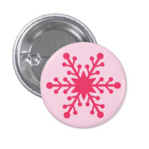 Pink Snowflake Mini Button buttons