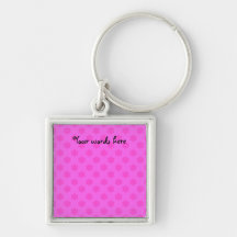 Pink snowflakes pattern keychain