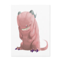 Pink Sock Monster Postcards