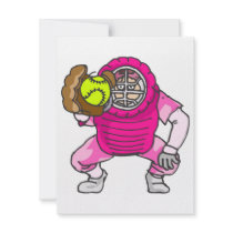 Pink Softball Catcher