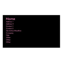 Pink Sparkles Business Card