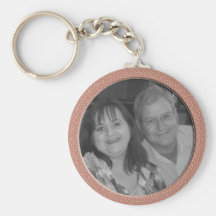 pink speckels frame key chain