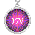 Pink Spirit Circle monogrammed Custom Necklace