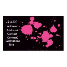 pink splash business card