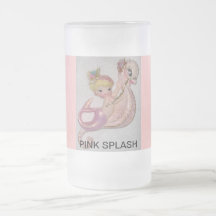 PINK SPLASH VINTAGE MERMAID DESIGN MUG