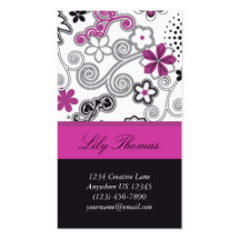 Pink Splendar Profile Card Business Card