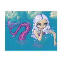"Pink Spotted Mermaid" Postcard