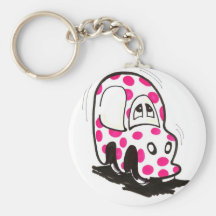 Pink Spotty Car Key Chain